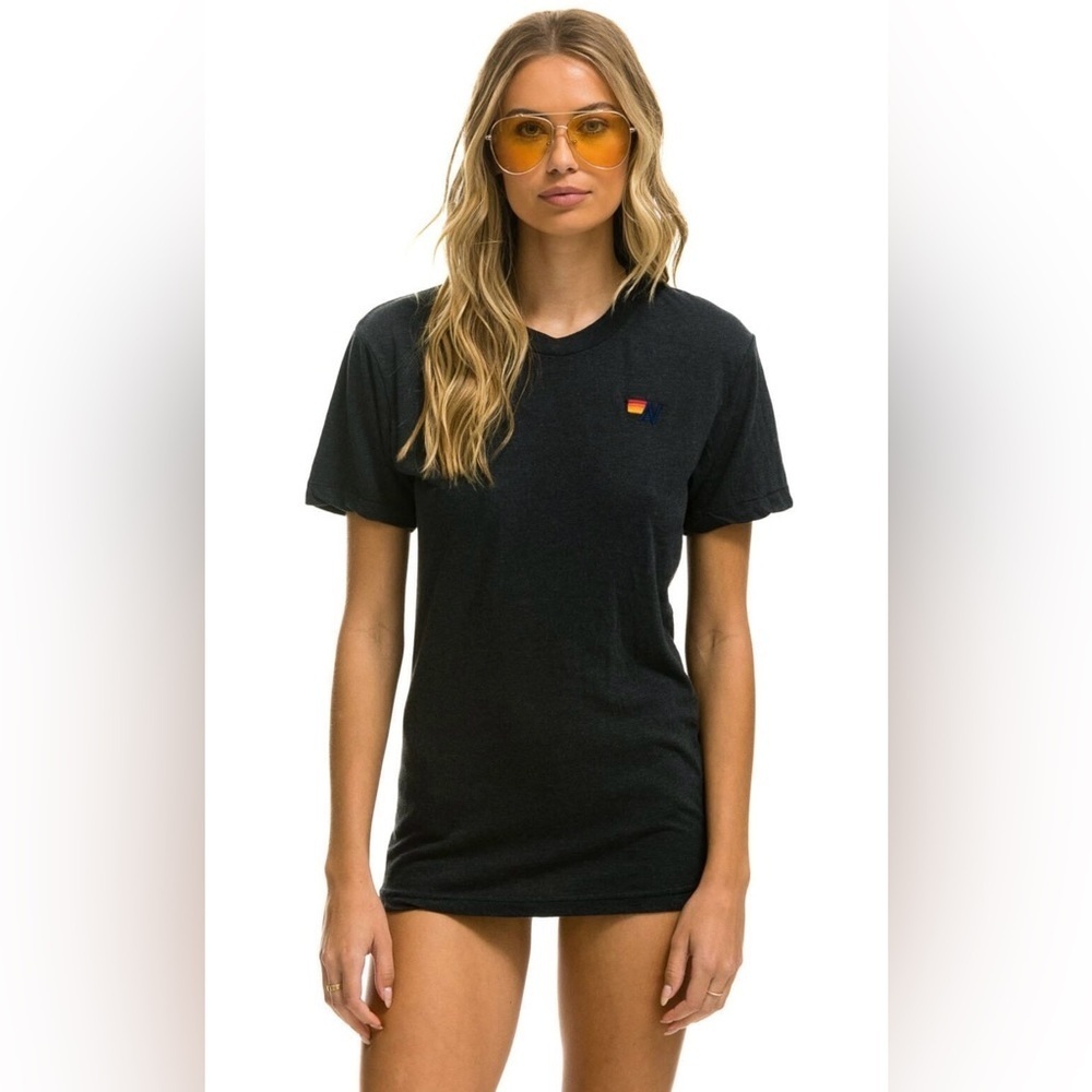 RARE Aviator Nation NWT Unisex Basic Tee in Charcoal— XS